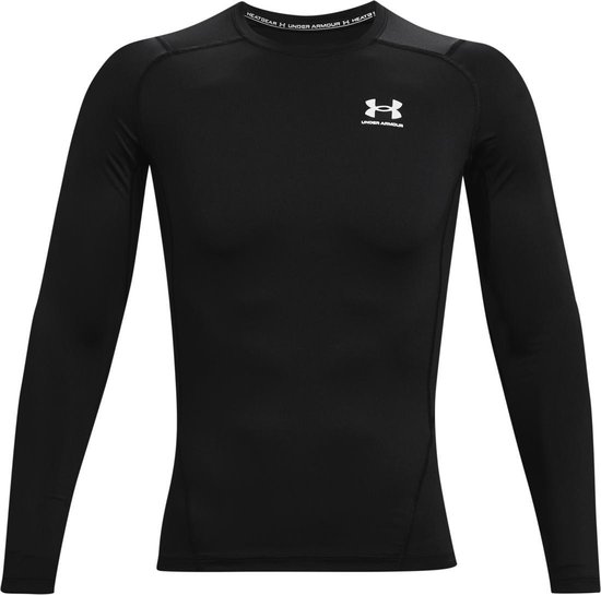 Zwarte Under Armour sportshirt met lange mouwen, zonder model.