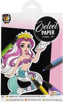 Velvet paper 4x - velvet kleuren - kleurplaten velvet - kleuren - velvet -