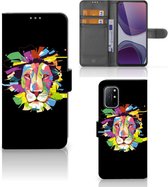 GSM Hoesje OnePlus 8T Book Cover Lion Color