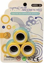 Fidget Toys - Magnetische Ringen - Spinner - Donkergeel