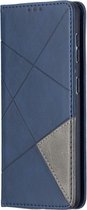 Geometric Book Case - Samsung Galaxy S21 Hoesje - Blauw