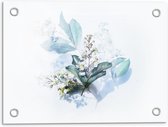 Tuinposter – Bloemen Takjes - 40x30cm Foto op Tuinposter  (wanddecoratie voor buiten en binnen)