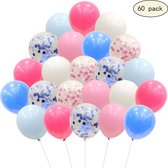 40 stuks Latex Helium Ballonnen Roze Blauw mix MagieQ Feest|Party|Kinderfeesje|Decoratie|versiering|Babyshower|Gender reveal|Jongen|Meisje