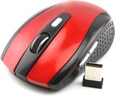 Computermuis - Draadloze muis - Rood -  muis met draadloze USB receiver -  - Serie Luxe