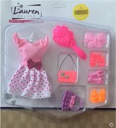 Barbie - Vêtements poupées adolescentes Outfit Dress + Accessoires de vêtements pour bébé Rose