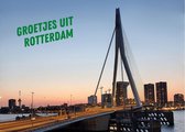 Ansichtkaart stad Rotterdam - Groetjes uit Rotterdam - Erasmusbrug met skyline