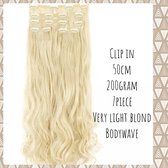 Clip In Extensions DUBBELSET 200gr 50cm very light blond
