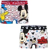 Mickey Mouse - Boxershort - Wit/Grijs - maat 116/128 - 6/8 jaar