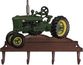 Kapstok - Gietijzeren groene tractor - 4 haken