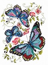 Blue Butterflies Aida Borduurpakket Chudo-Igla 42-03