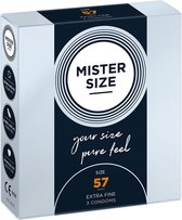 Mister Size 57 mm 3 pack - Condoms - transparent - Discreet verpakt en bezorgd