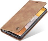 CASEME Samsung Galaxy S21 Retro Wallet Hoesje Bruin