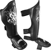 Joya Dragon Scheenbeschermers - Zwart met wit - Junior - L