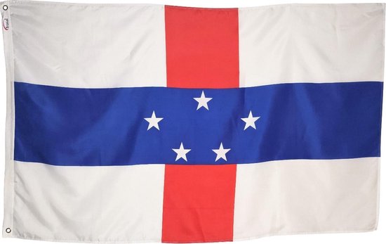 Makkelijk te begrijpen sneeuwman erven Trasal - vlag Nederlandse Antillen - antilliaanse vlag - 150x90cm | bol.com