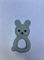 Bijtspeelgoed konijn light grey | bijtring baby | bijtring baby siliconen | grijze konijn | bijtring voor doorkomende tandjes | BPA vrij | bijtspeeltje