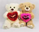 Knuffelbeer - 2stuks - Love - Hartjesbeer - 31cm - knuffel - pluche beer - Peggy