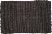 Home Delight - Dixie - Deurmat - Vloerkleed - Jute - Zwart - 120x70cm - Dikte 2,5cm.