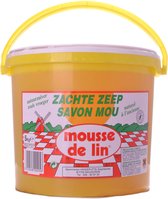 Mousse De Lin - Natuurlijke Zachte  Bruine Zeep met Lijnolie - Emmer 5 kg