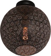 Oronero Plafondlamp bol d: 30cm zwart / goud - Modern - Freelight - 2 jaar garantie