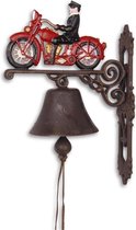 Klassieke deurbel - Rode motorfiets - Set van 2