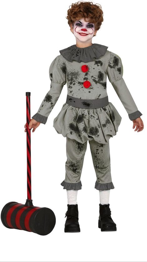 COSTUME ENFANT GARCON CLOWN DEMONIAQUE 10-12 ANS - COSTUME ENFANTS - Le roi  de la fête