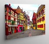 Canvas Cities of Colors Aquarel Colmar - 80x60cm