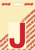 Pickup plakletter Helvetica 80 mm - rood J