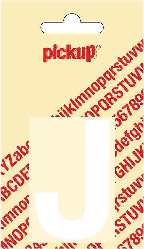 Pickup plakletter Helvetica 60 mm - wit J