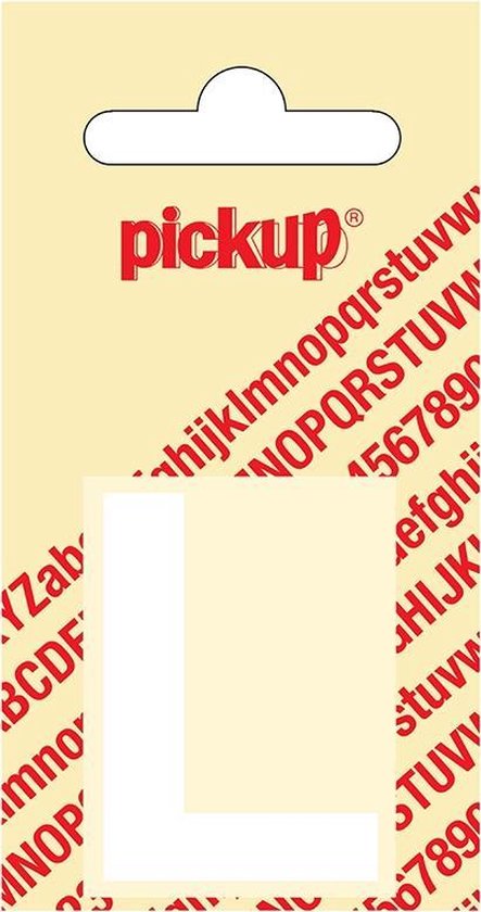 Pickup plakletter Helvetica 40 mm - wit L
