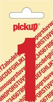 Pickup plakcijfer Nobel 60 mm rood 1 - 310220601