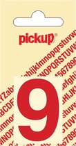 Pickup plakcijfer Helvetica 40 mm - rood 9