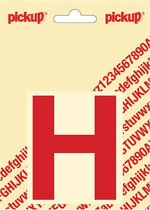 Pickup plakletter Helvetica 80 mm - rood H