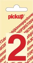 Pickup plakcijfer Helvetica 40 mm - rood 2