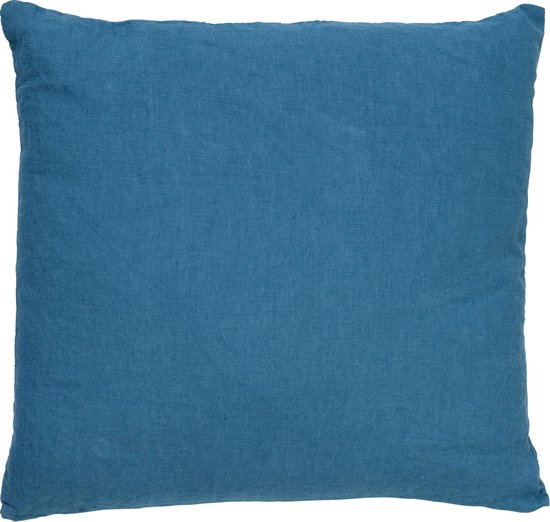 Dutch Decor LINN - Sierkussen 45x45 cm - 100% linnen - effen kleur - Provincial Blue - lichtblauw - Inclusief binnenkussen