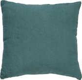 Dutch Decor LINN - Sierkussen 45x45 cm - 100% linnen - effen kleur - Sagebrush Green - groen - Inclusief binnenkussen