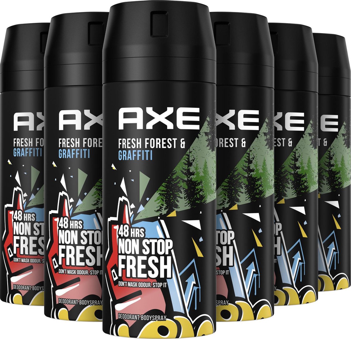 Axe Fresh Forest & Graffiti Deodorant - 150 ml - Voordeelverpakking | bol.com