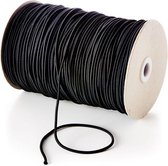 elastiek 5 meter - diameter 3 mm - tentstok elastiek - zwart