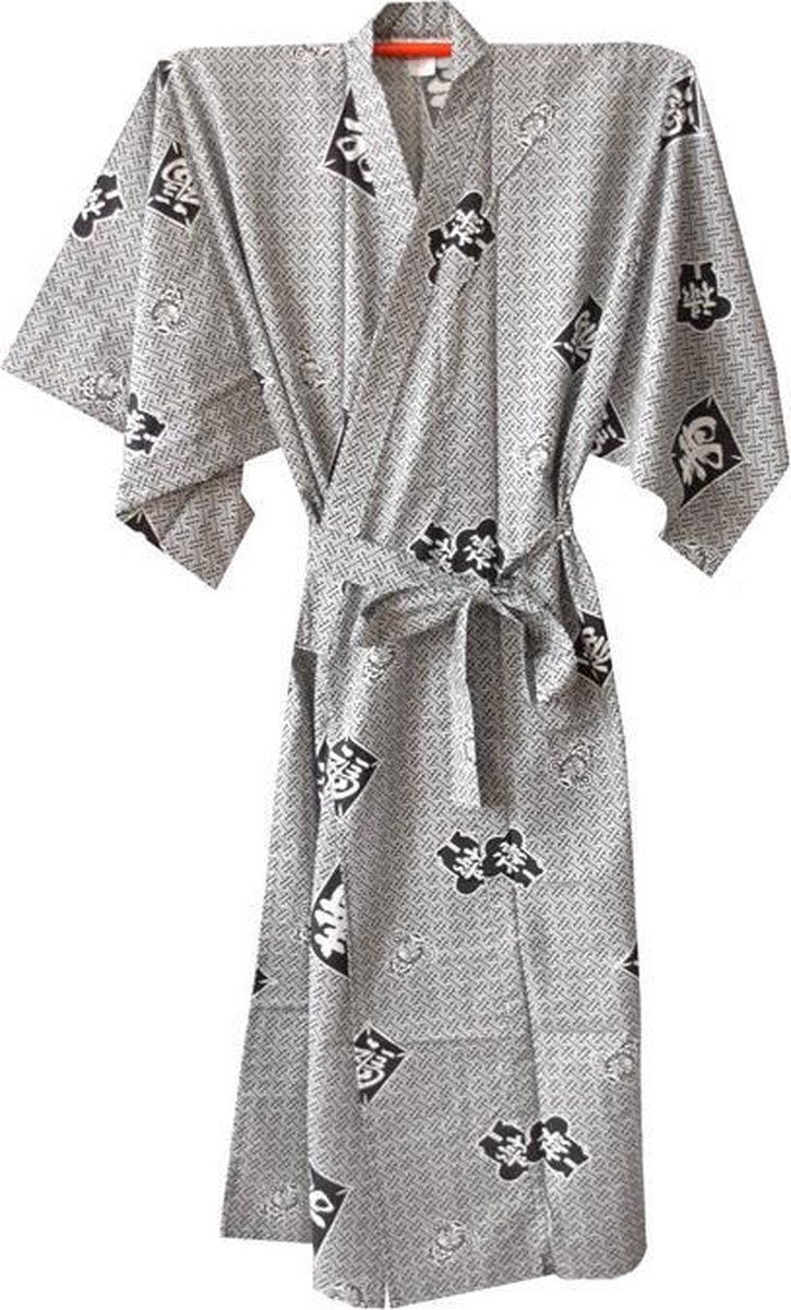 TA-HWA - Japanse Kimono - Heren Yukata - Zwart - Kotobuki - One Size