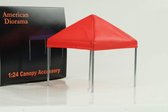Canopy set with White Frame. Each set comes with 1x red & 1x blue real cloth Covers 1:18