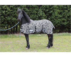 Waldhausen Vliegendeken Zebra - Paardendeken - Zwart/Wit - 205 cm