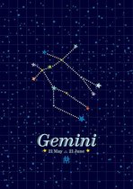 Sterrenbeeld Poster -Gemini - Wandposter 60 x 40 cm