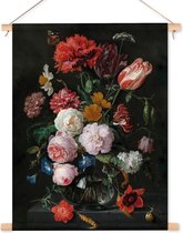 Textielposter / Wandkleed Stilleven met bloemen - Jan Davidsz. de Heem - 60x90 cm