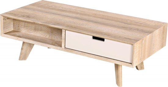 Table basse avec 2 tiroirs en bois MDF
