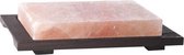 Zoutsteen in houten basis - Zoutsteen in houder - 38x26.5cm