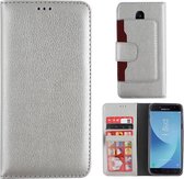 Wallet Case voor Samsung Galaxy J7 2016 - BookCase Zilver