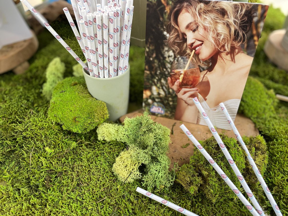 Paille en carton bio cocktail - Biodégradable en papier kraft - Le