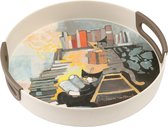 Goebel® - Rosina Wachtmeister | Decoratief dienblad "Clara e Tazio leggono" | Katten, 30cm