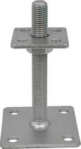 Special Post Support 70x70 mm with Nut and Plate, Adjustable Post support
