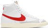 Nike Blazer Mid '77 Dames Sneakers - White/Habanero Red-Sail - Maat 39