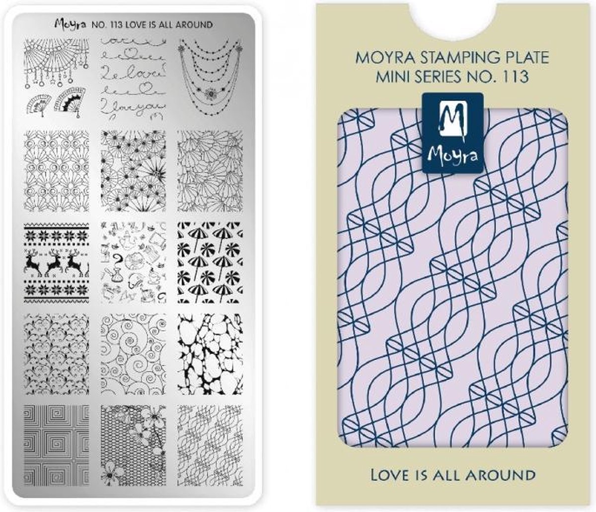 Goedkoopste Moyra Mini Stamping Plate 113 Love Is All Around